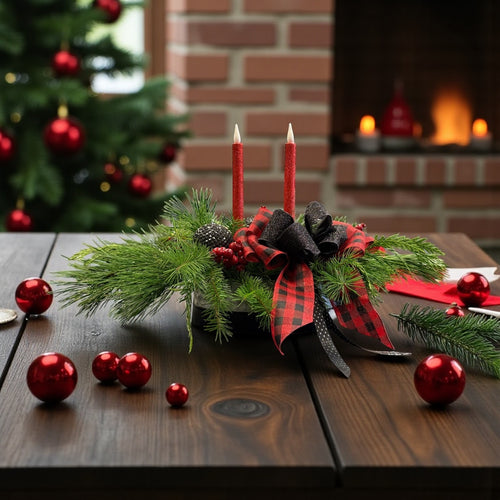 Arrangement de Noël Rouge et Noir