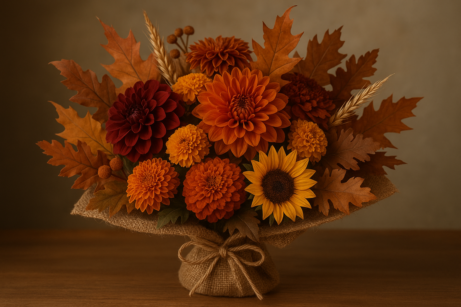 bouquet de fleurs automne