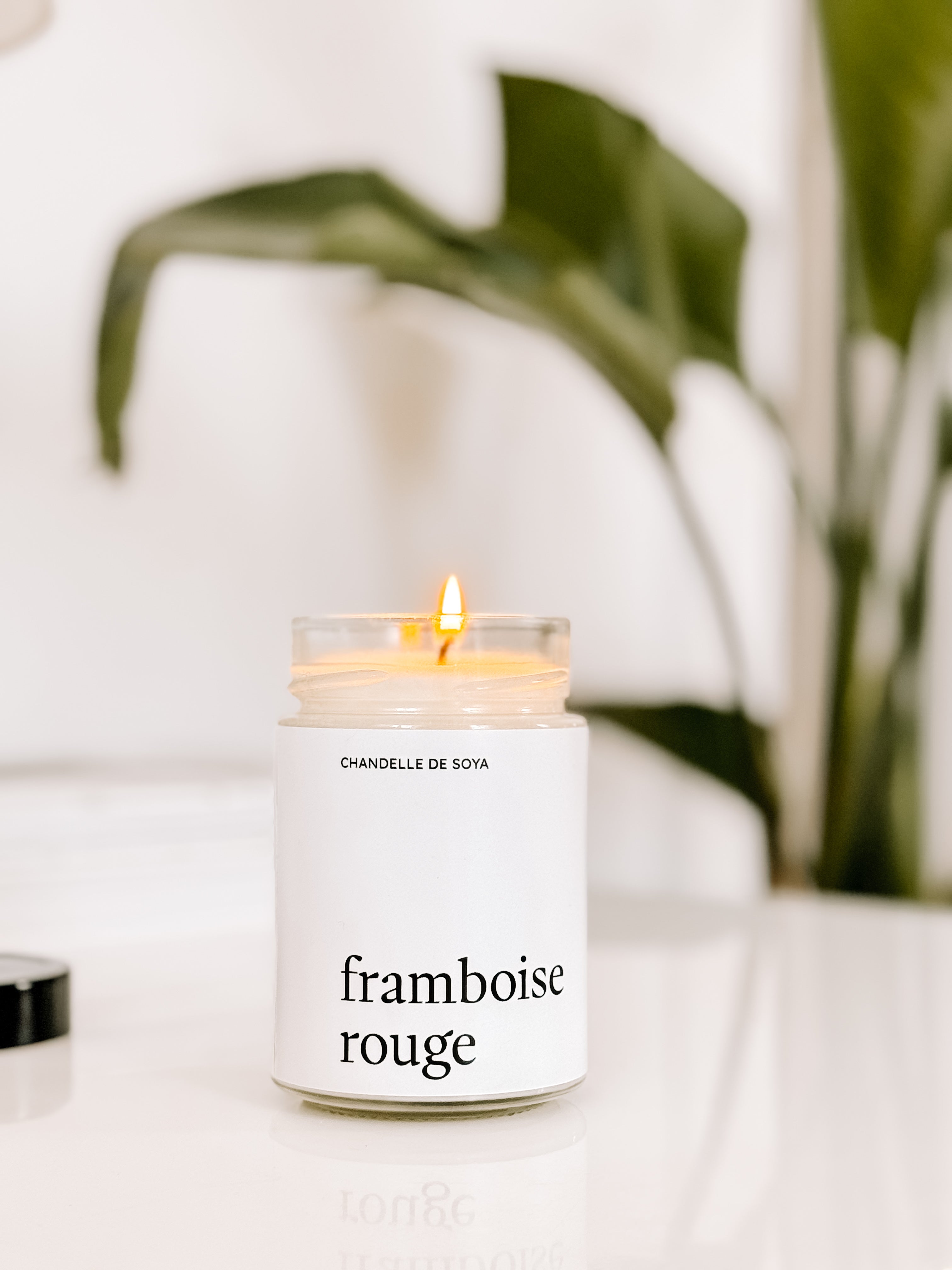 Chandelle de soya - Framboise rouge